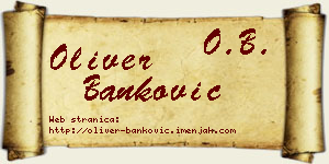 Oliver Banković vizit kartica